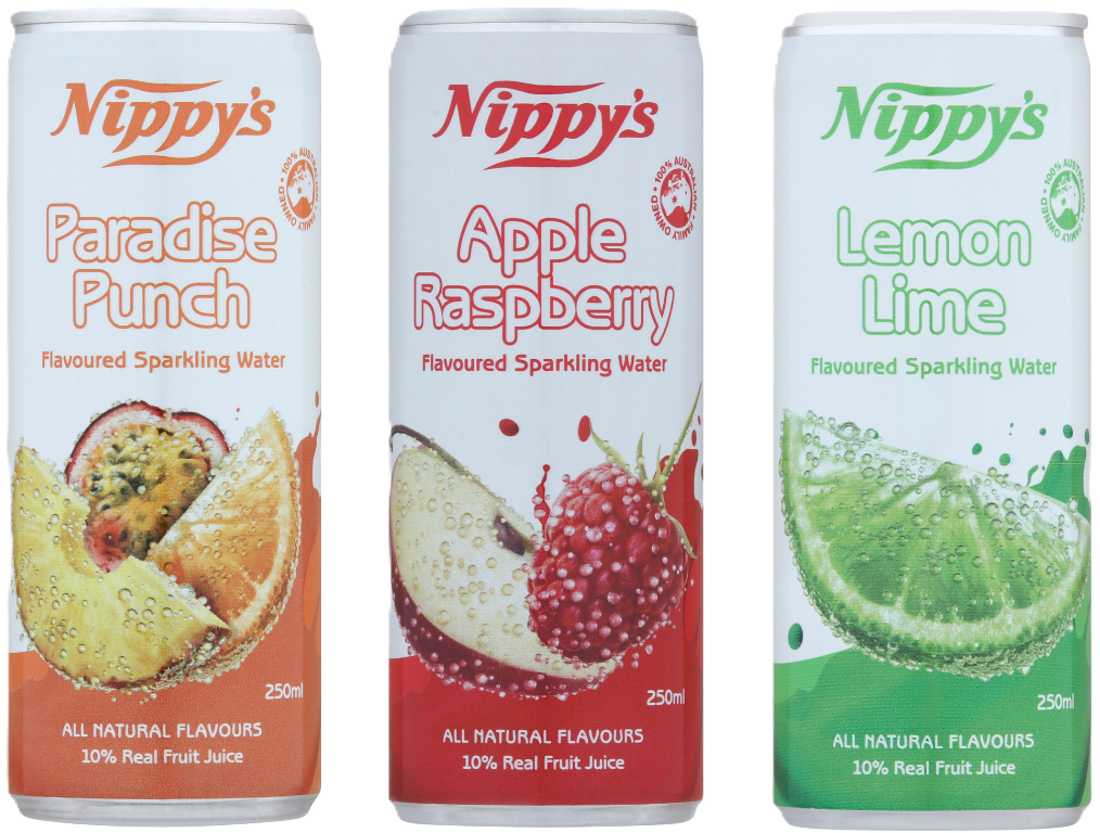 250ml Flavoured Sparkling Water Cans